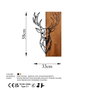 Wallity Red Deer 1 - Accesorio de Pared de Madera y Metal Nogal y Negro